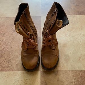 Tan Steve Madden Combat Boots